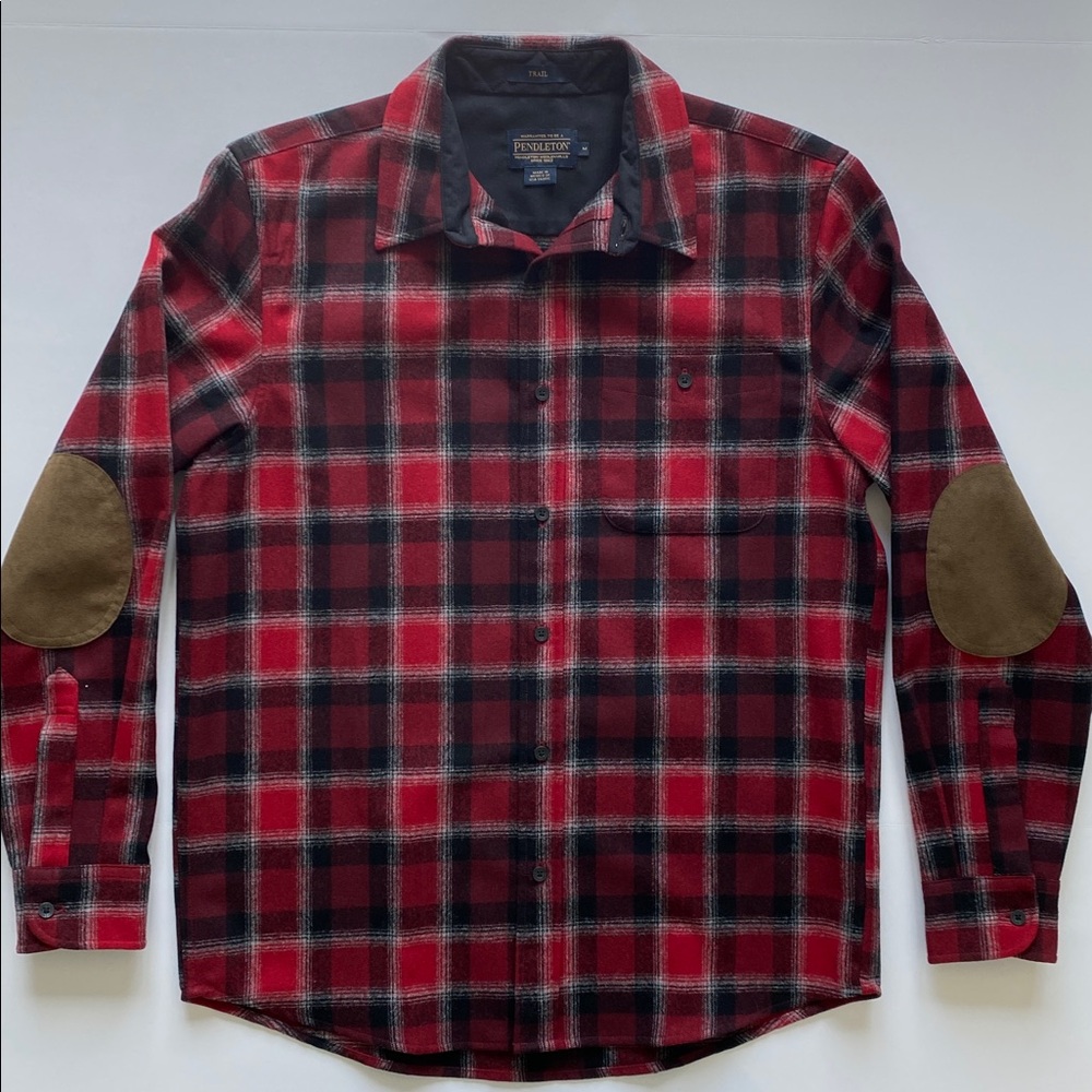 Pendleton Men's Plaid Elbow-Patch Trail Shirt - M… - image 1
